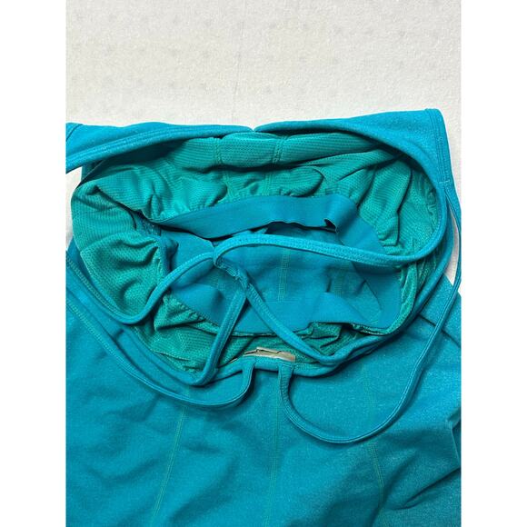 Athleta Turquoise Built-In Bra Tank Top Size Medium Strappy Athletic - Picture 5 of 8